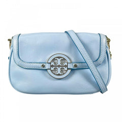 Tory Burch トリーバーチ ショルダーバッグ レザー ブルー 青 ゴールド金具 レディース【中古品】