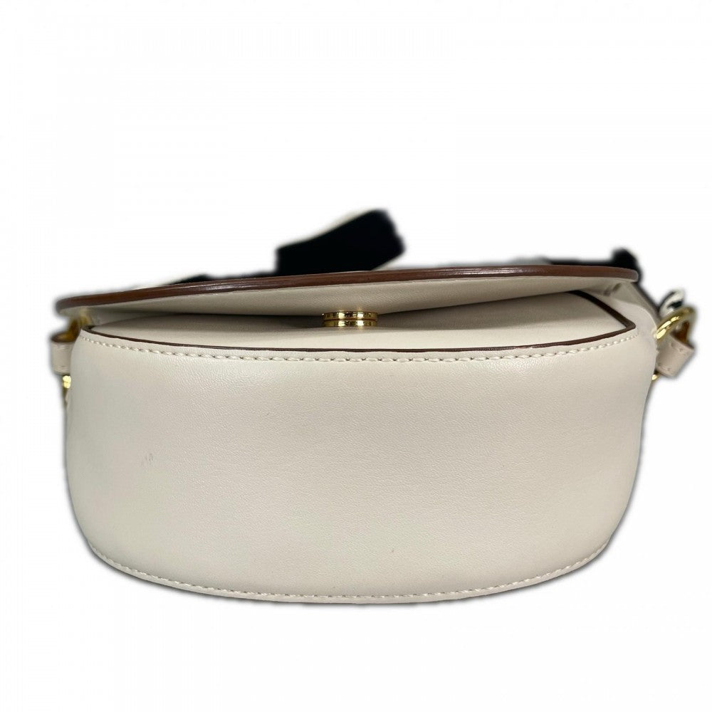 Stella McCartney ステラマッカートニー ショルダーバッグ ミニ マーリー ロゴバッグ 700083W8542 合成皮革 ホワイト 白 ゴールド金具 レディース【中古品】