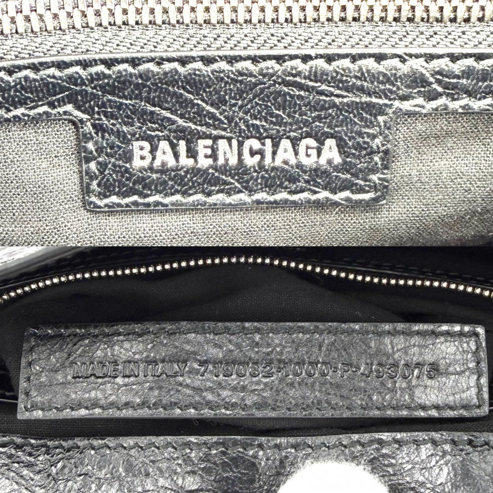 【開店SALE】 BALENCIAGA バレンシアガ ショルダーバッグ フラップバッグ ルカゴールXS LE CAGOLE 719082 レザー ブラック 黒 シルバー金具 レディース【中古品】