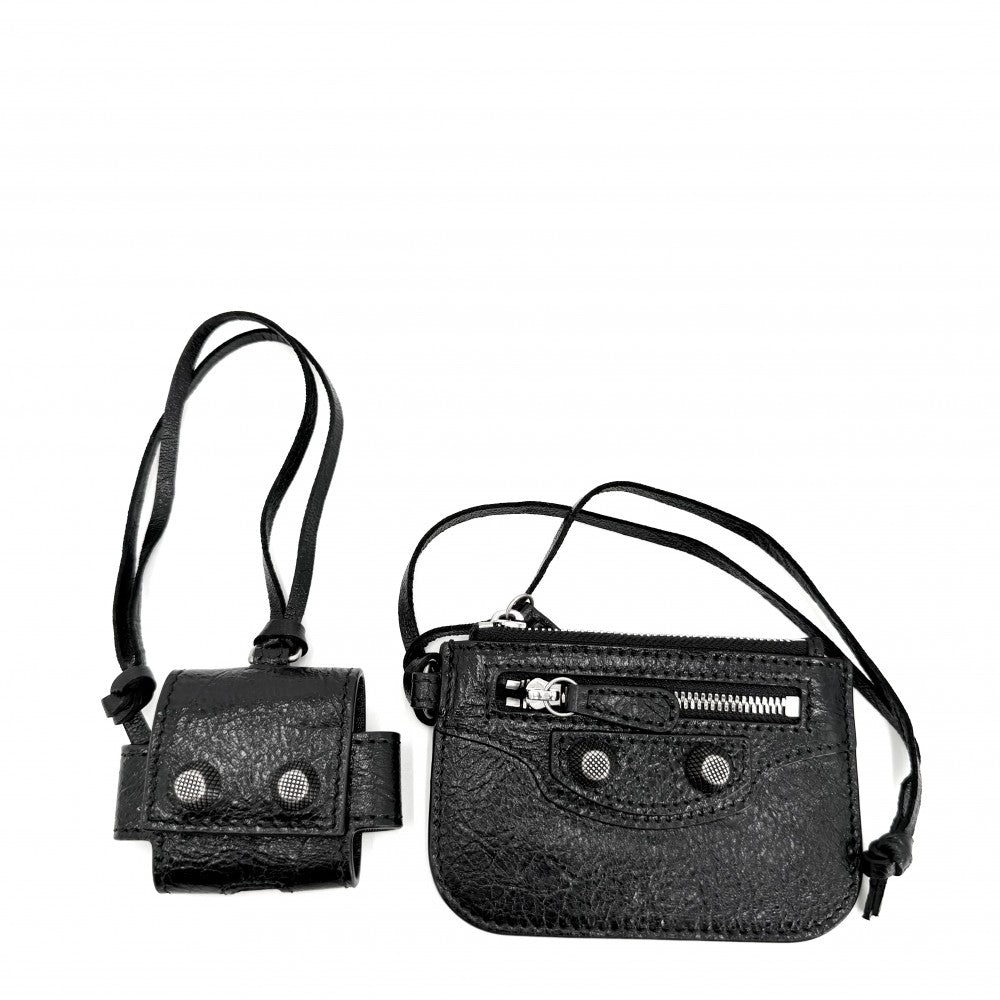 【開店SALE】 BALENCIAGA バレンシアガ ショルダーバッグ フラップバッグ ルカゴールXS LE CAGOLE 719082 レザー ブラック 黒 シルバー金具 レディース【中古品】