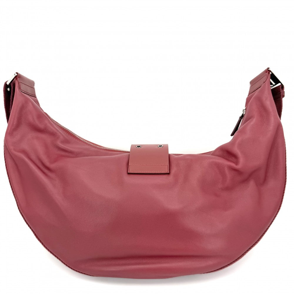 【開店SALE】 Christian Dior クリスチャンディオール ショルダーバッグ ストリートシック ワンショルダー レザー レッド 赤 ガンメタル金具 メンズ【中古品】