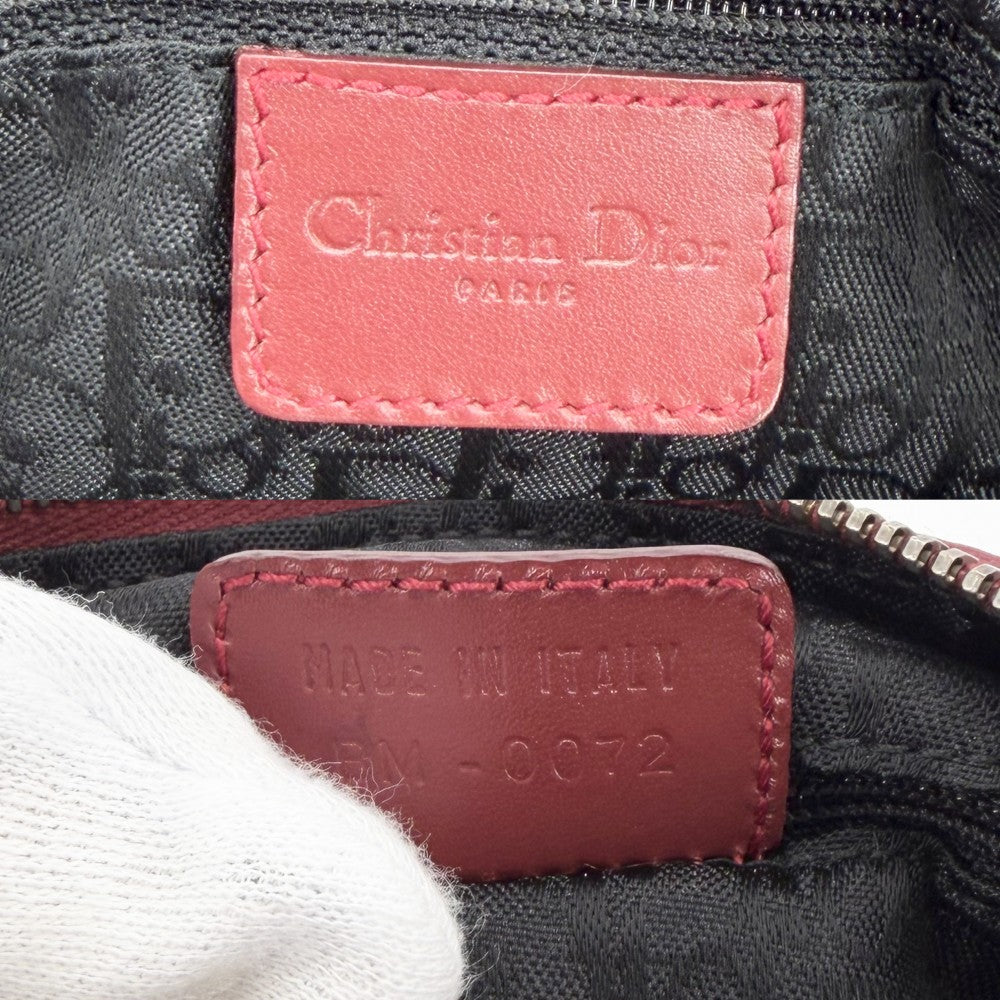 【開店SALE】 Christian Dior クリスチャンディオール ショルダーバッグ ストリートシック ワンショルダー レザー レッド 赤 ガンメタル金具 メンズ【中古品】