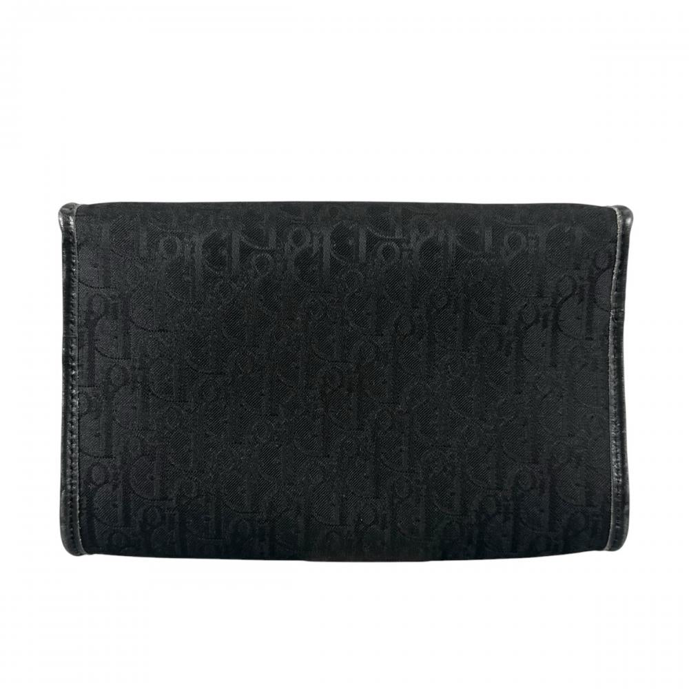 Dior ディオール ショルダーバッグ トロッター チェーンショルダー キャンバス ブラック 黒 ゴールド金具 レディース【中古品】