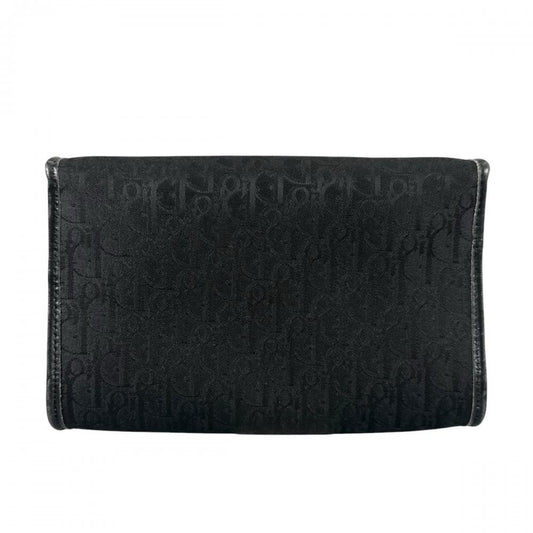 Dior ディオール ショルダーバッグ トロッター チェーンショルダー キャンバス ブラック 黒 ゴールド金具 レディース【中古品】