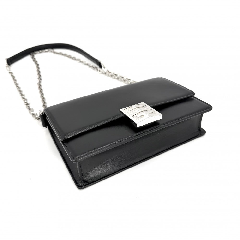 GIVENCHY ジバンシィ ショルダーバッグ 4G スモールチェーンバッグ ジバンシー BB50HEB15S レザー ブラック 黒 シルバー金具 レディース【中古品】