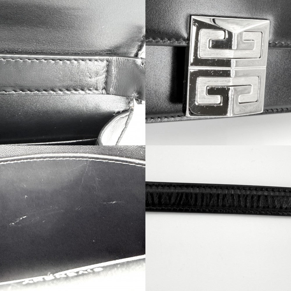 GIVENCHY ジバンシィ ショルダーバッグ 4G スモールチェーンバッグ ジバンシー BB50HEB15S レザー ブラック 黒 シルバー金具 レディース【中古品】