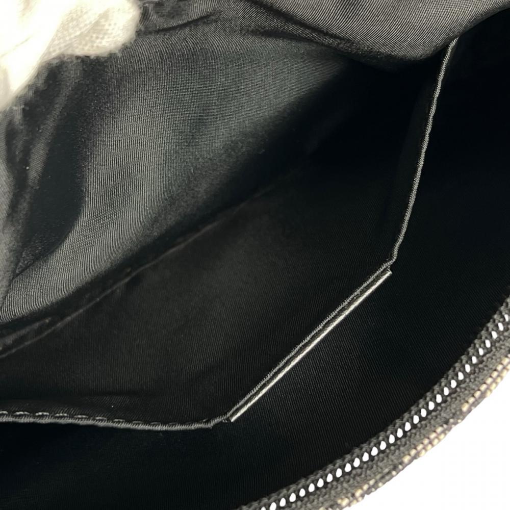 Christian Dior クリスチャンディオール ハンドバッグ トロッター ミニマル キャンバス レザー ブラック 黒 シルバー金具 レディース【中古品】
