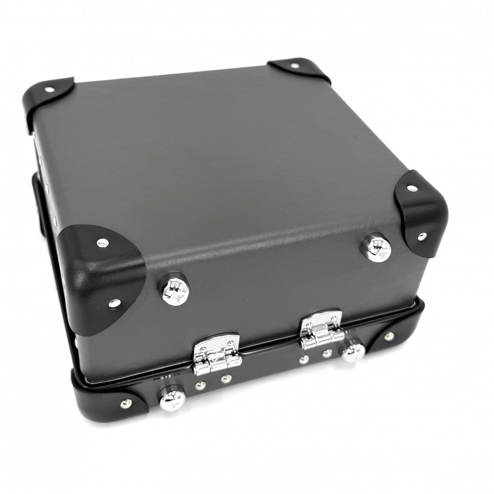 GLOBE TROTTER グローブトロッター 2WAY センテナリー ロンドン・スクエア アタッシュケース ショルダーバッグ ハンドバッグ レザー グレー ブラック 黒 シルバー金具 メンズ【中古品】