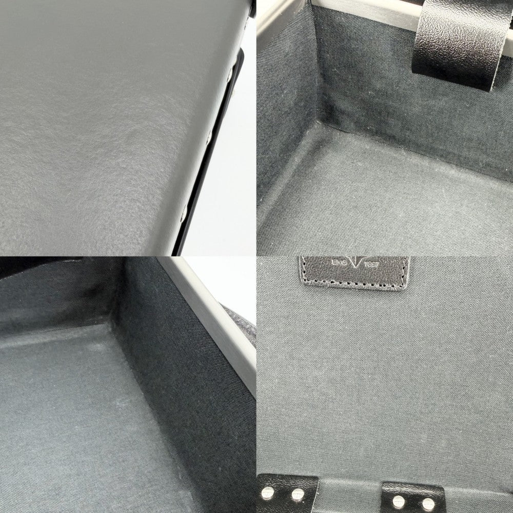 GLOBE TROTTER グローブトロッター 2WAY センテナリー ロンドン・スクエア アタッシュケース ショルダーバッグ ハンドバッグ レザー グレー ブラック 黒 シルバー金具 メンズ【中古品】