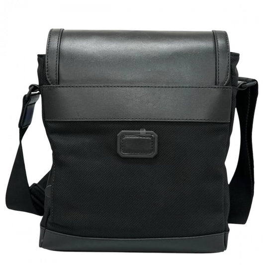 MONTBLANC モンブラン ショルダーバッグ フラップレポーター ナイトフライト BA417 レザー ブラック 黒 ブラック金具 メンズ【中古品】