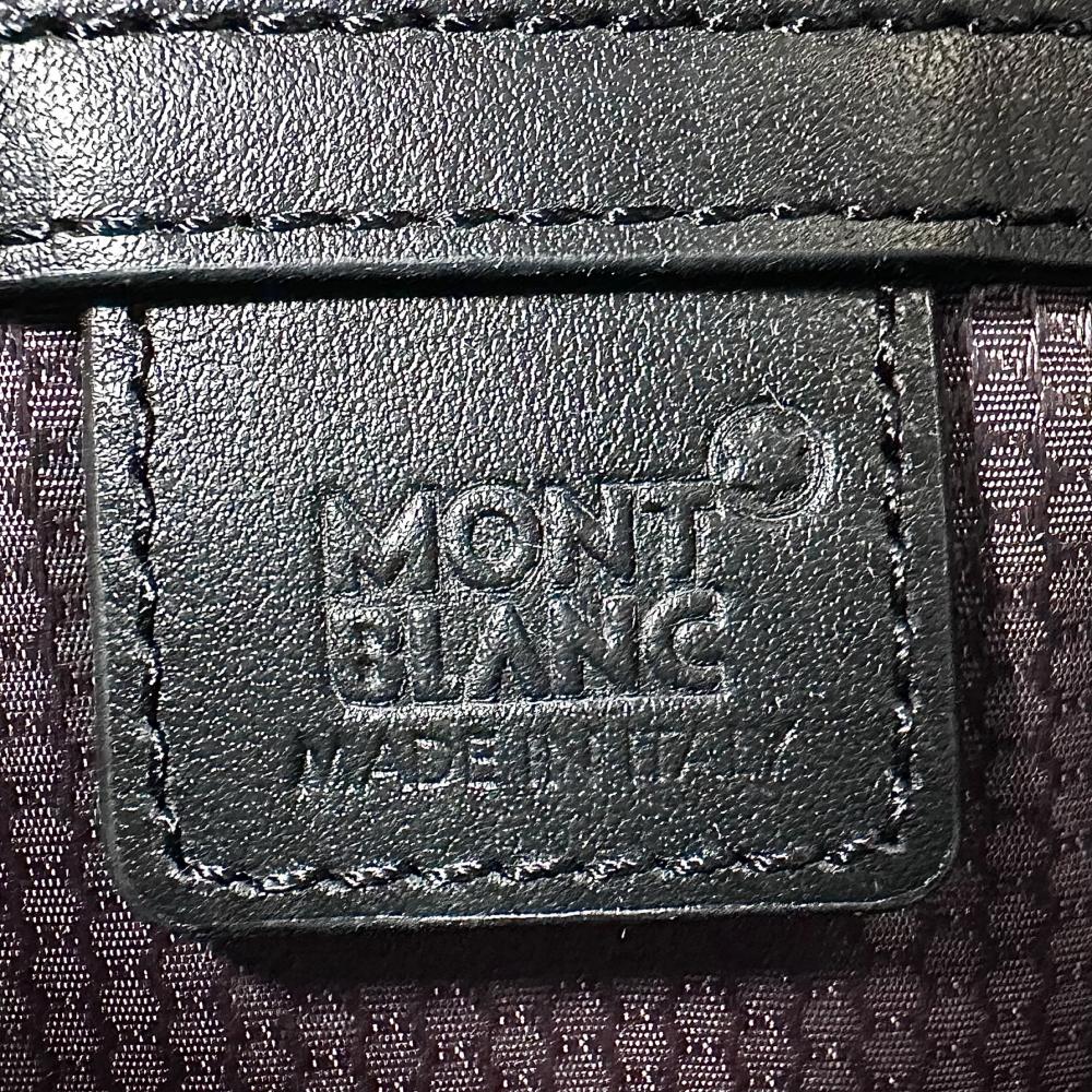 MONTBLANC モンブラン ショルダーバッグ フラップレポーター ナイトフライト BA417 レザー ブラック 黒 ブラック金具 メンズ【中古品】