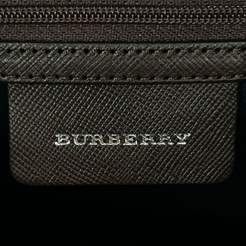 BURBERRY バーバリー ショルダーバッグ ノバチェック ロゴ キャンバス レザー ベージュ ブラウン 茶 シルバー金具 レディース【中古品】