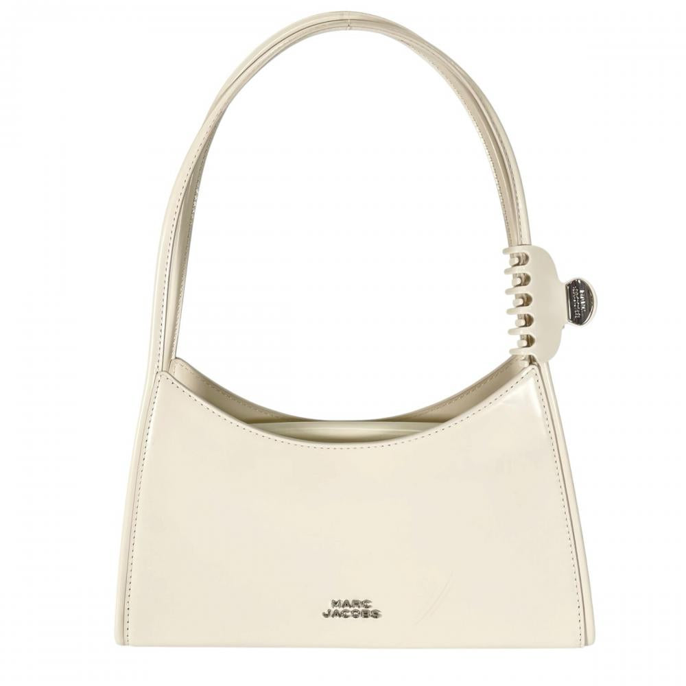 MARC JACOBS マークジェイコブス ショルダーバッグ ザ グラムクロークリップ カウレザー コットンホワイト シルバー金具 レディース【中古品】