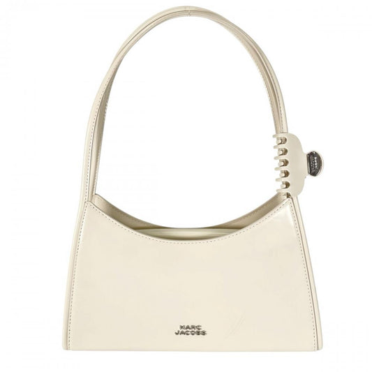 MARC JACOBS マークジェイコブス ショルダーバッグ ザ グラムクロークリップ カウレザー コットンホワイト シルバー金具 レディース【中古品】