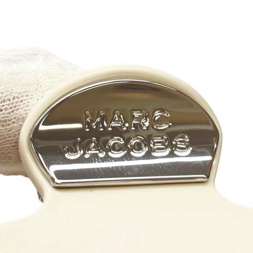 MARC JACOBS マークジェイコブス ショルダーバッグ ザ グラムクロークリップ カウレザー コットンホワイト シルバー金具 レディース【中古品】