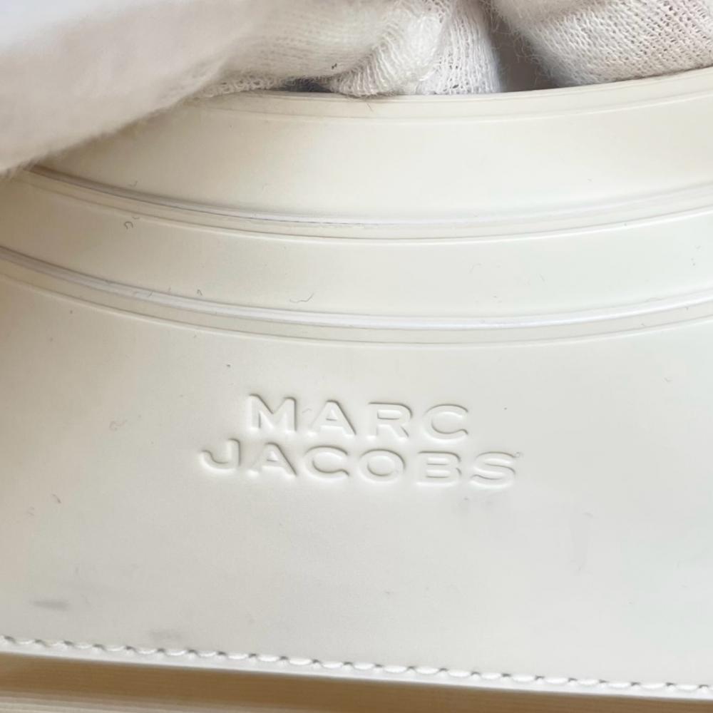 MARC JACOBS マークジェイコブス ショルダーバッグ ザ グラムクロークリップ カウレザー コットンホワイト シルバー金具 レディース【中古品】