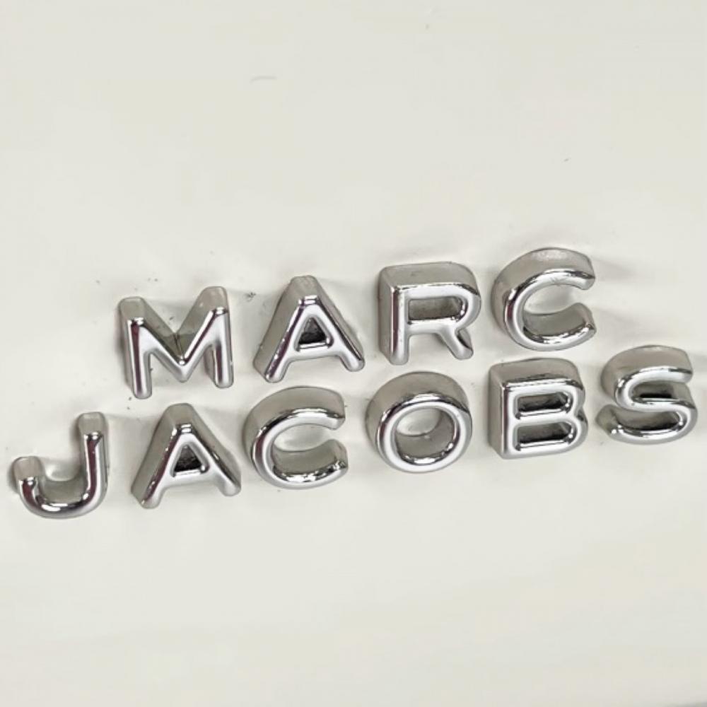 MARC JACOBS マークジェイコブス ショルダーバッグ ザ グラムクロークリップ カウレザー コットンホワイト シルバー金具 レディース【中古品】