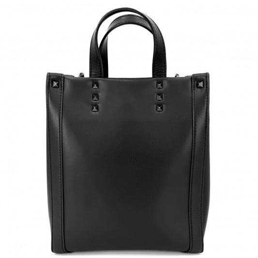 【開店SALE】 Valentino Garavani ヴァレンティノ・ガラヴァーニ 2WAY スタッズ VLTNミニトートバッグ ハンドバッグ ショルダーバッグ レザー ブラック 黒 ブラック金具 レディース【中古品】