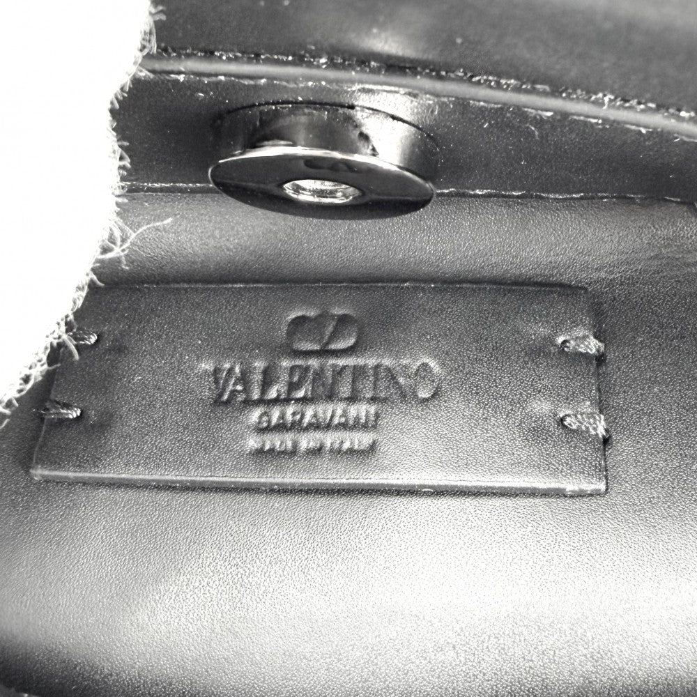 Valentino Garavani ヴァレンティノ・ガラヴァーニ 2WAY スタッズ VLTNミニトートバッグ ハンドバッグ ショルダーバッグ レザー ブラック 黒 ブラック金具 レディース【中古品】