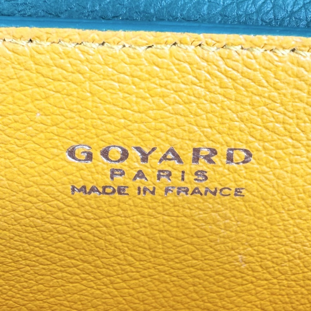 GOYARD ゴヤール 2WAY サイゴン ミニ ミニハンドバッグ ショルダーバッグ ヘリンボーン コーティングキャンバス レザー グリーン 緑 シルバー金具 レディース【中古品】
