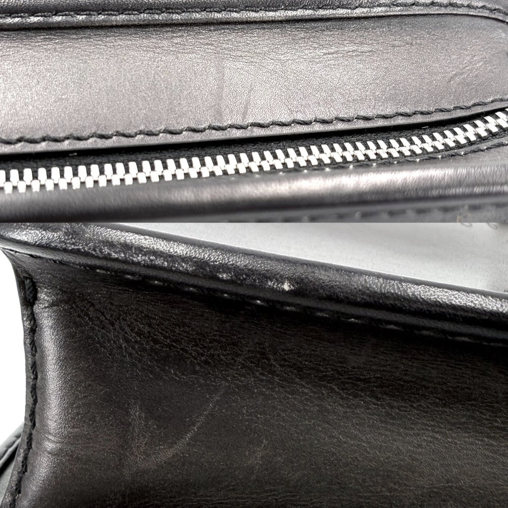 Berluti ベルルッティ ショルダーバッグ ジャーナリエ カリグラフィ レザー グレー系 シルバー金具 メンズ【中古品】