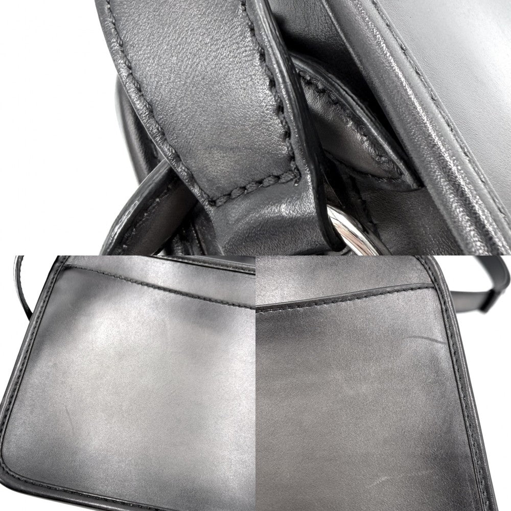 Berluti ベルルッティ ショルダーバッグ ジャーナリエ カリグラフィ レザー グレー系 シルバー金具 メンズ【中古品】