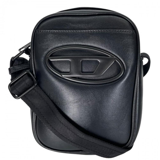 DIESEL ディーゼル ショルダーバッグ ホリディー ロゴバッグ X10260 ポリウレタン ブラック 黒 シルバー金具 メンズ【中古品】