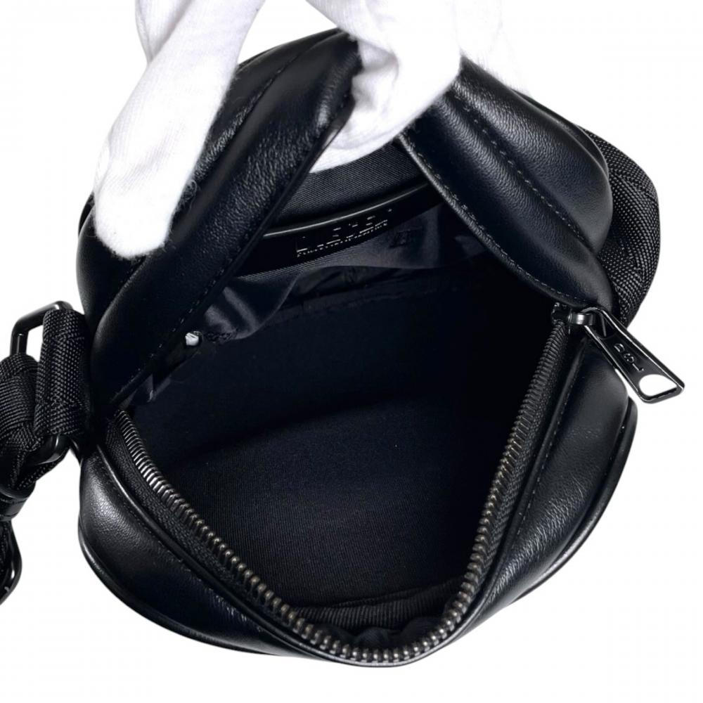 DIESEL ディーゼル ショルダーバッグ ホリディー ロゴバッグ X10260 ポリウレタン ブラック 黒 シルバー金具 メンズ【中古品】