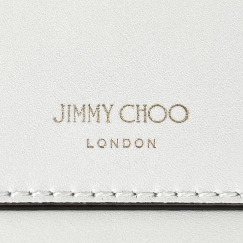 JIMMY CHOO ジミーチュウ ショルダーバッグ ヴァレンヌ チェーンショルダー レザー ホワイト 白 ゴールド金具 レディース【中古品】