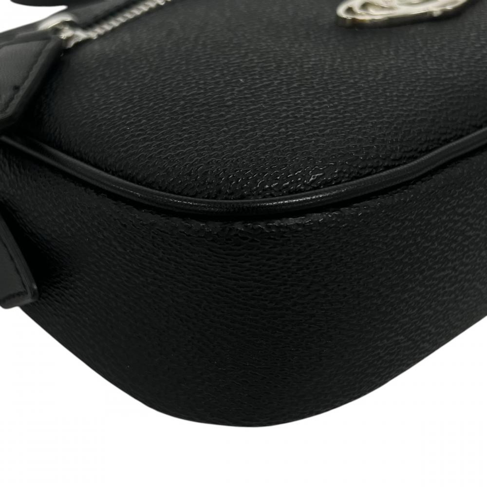 Vivienne Westwood ヴィヴィアンウエストウッド ショルダーバッグ ANNIE カメラバッグ 43030036 レザー ブラック 黒 シルバー金具 レディース【中古品】