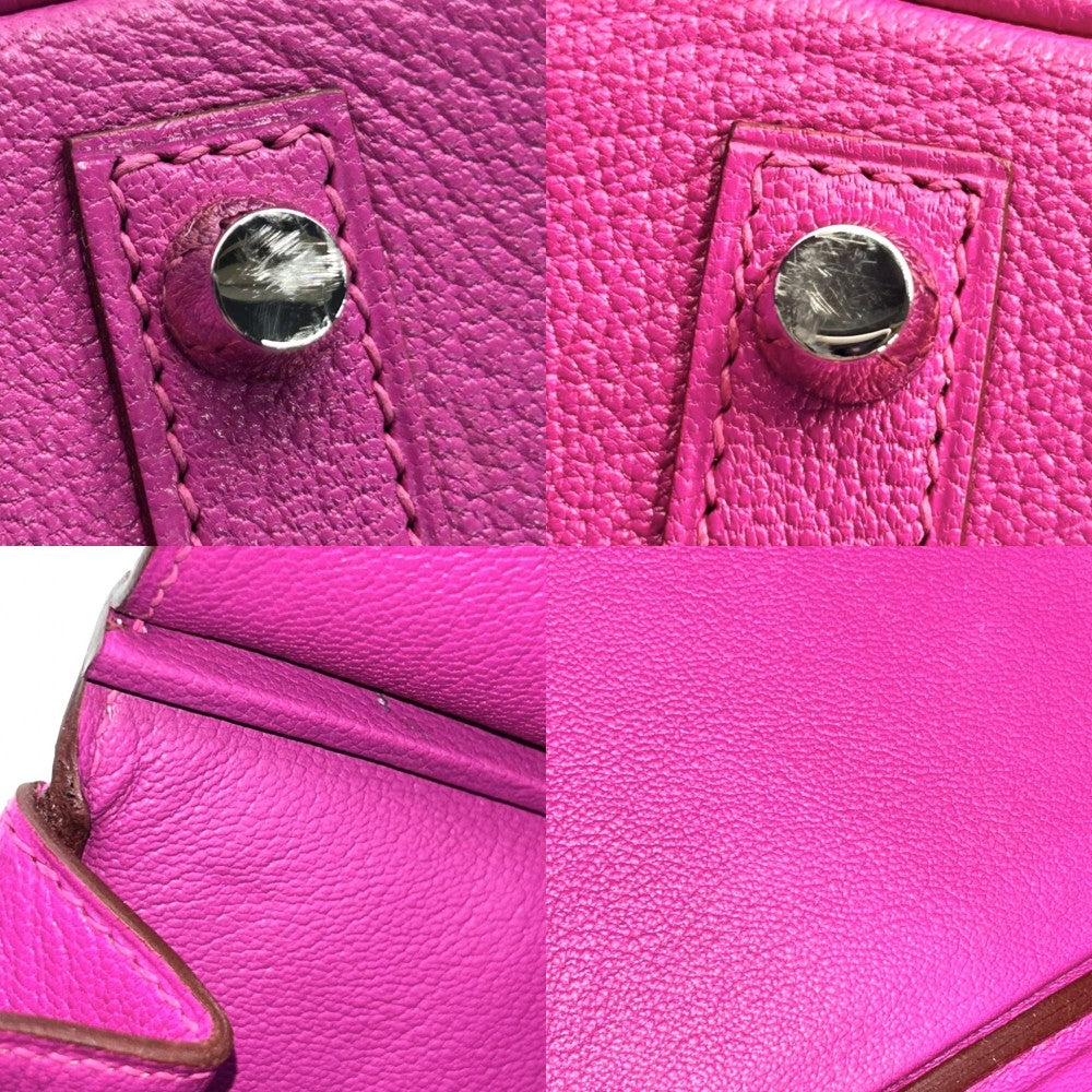 【開店SALE】 HERMES エルメス ハンドバッグ バーキン25 内縫い 鞄 かばん B刻印 シェーブル パープル系 シルバー金具 レディース 2023年【中古品】