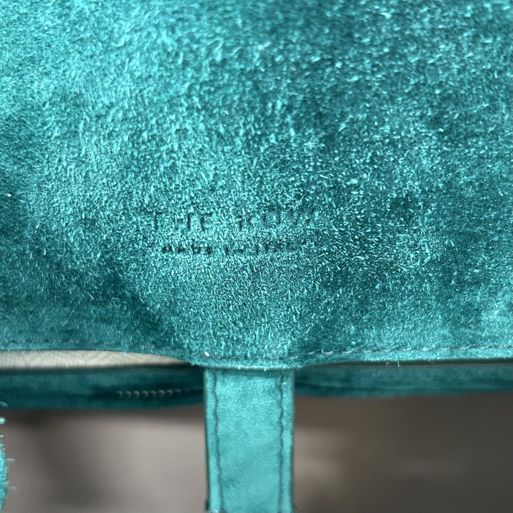 ハンドバッグ THE ROW ザロウ Soft Margaux 15 マルゴー15 トートバッグ スウェード グリーン 緑 シルバー金具 レディース【中古品】