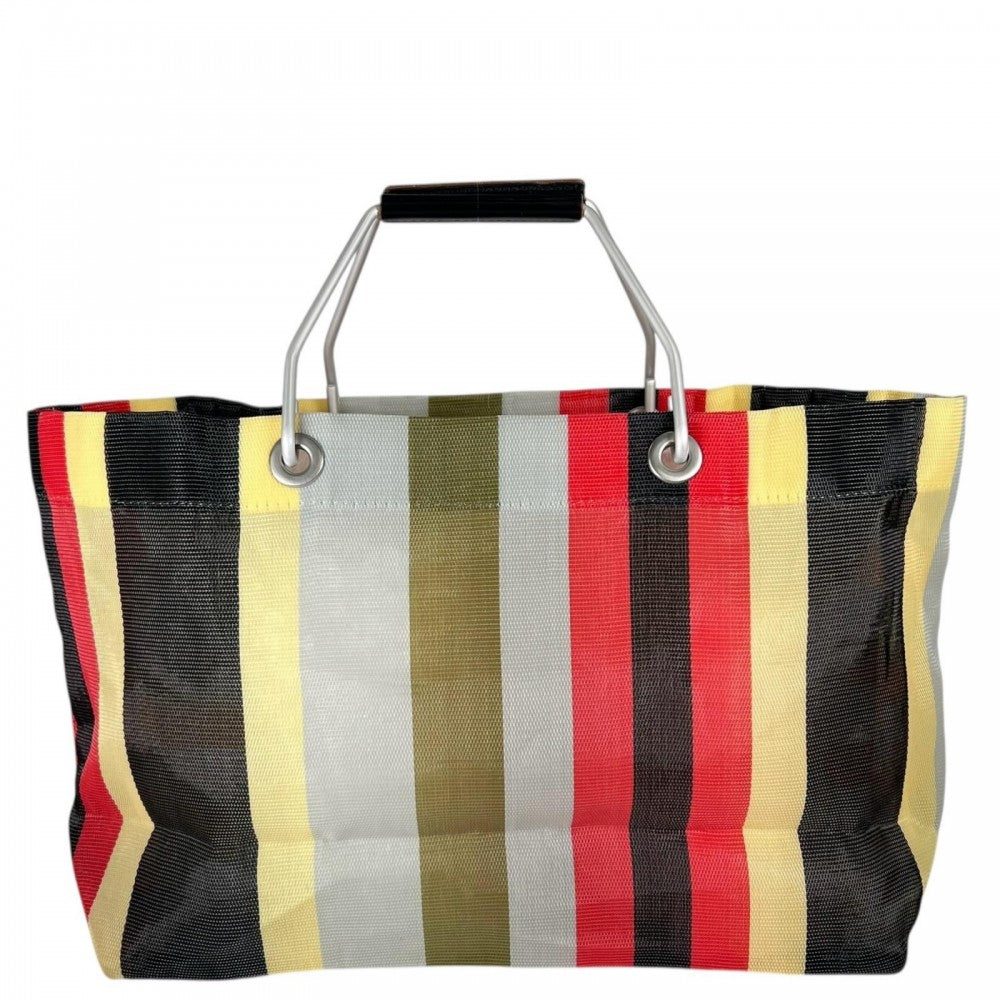 MARNI マルニ ハンドバッグ ﾏﾙﾆﾌﾗﾜｰｶﾌｪ メッシュ マルチカラー シルバー金具 レディース【中古品】