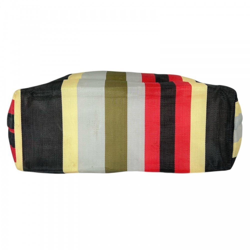 MARNI マルニ ハンドバッグ ﾏﾙﾆﾌﾗﾜｰｶﾌｪ メッシュ マルチカラー シルバー金具 レディース【中古品】