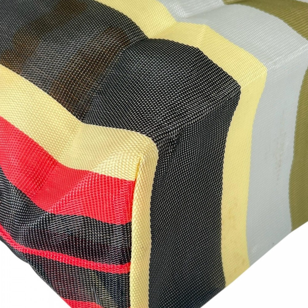 MARNI マルニ ハンドバッグ ﾏﾙﾆﾌﾗﾜｰｶﾌｪ メッシュ マルチカラー シルバー金具 レディース【中古品】