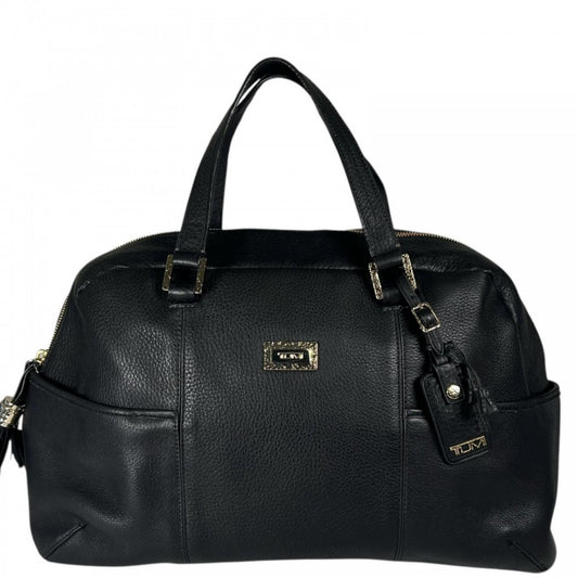 TUMI トゥミ ハンドバッグ レザー ブラック 黒 ゴールド金具 メンズ【中古品】