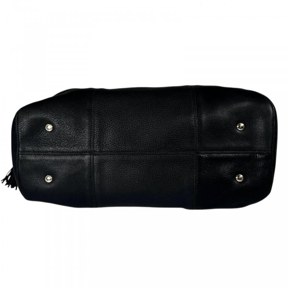 TUMI トゥミ ハンドバッグ レザー ブラック 黒 ゴールド金具 メンズ【中古品】
