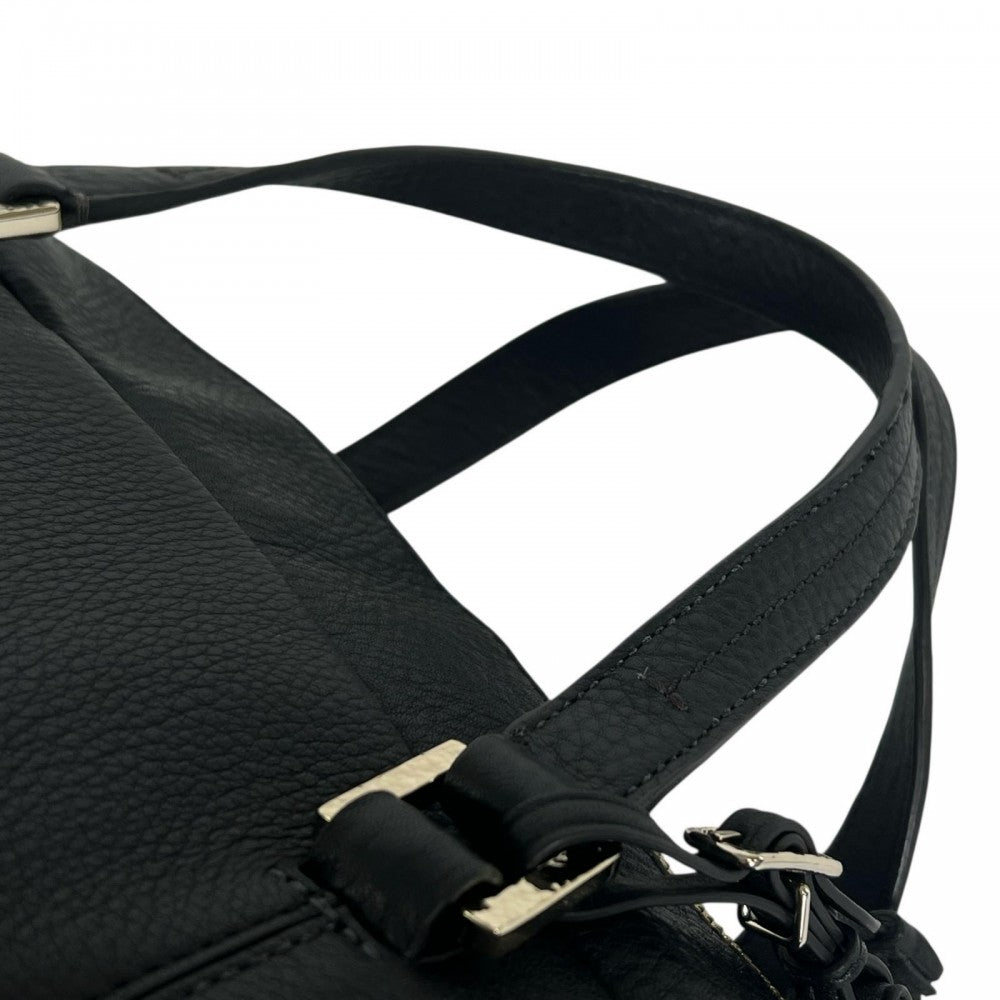 TUMI トゥミ ハンドバッグ レザー ブラック 黒 ゴールド金具 メンズ【中古品】