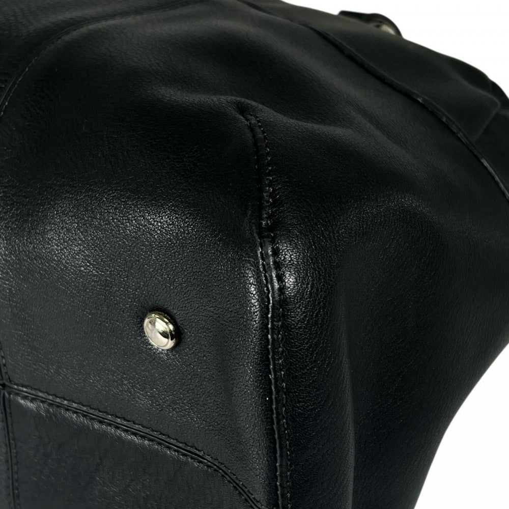 TUMI トゥミ ハンドバッグ レザー ブラック 黒 ゴールド金具 メンズ【中古品】
