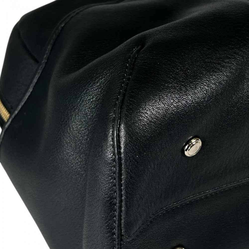 TUMI トゥミ ハンドバッグ レザー ブラック 黒 ゴールド金具 メンズ【中古品】