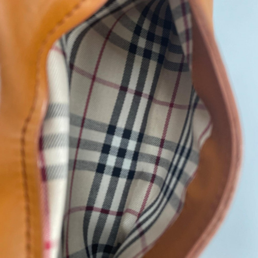 BURBERRY バーバリー ハンドバッグ レザー ブラウン 茶 ゴールド金具 レディース【中古品】