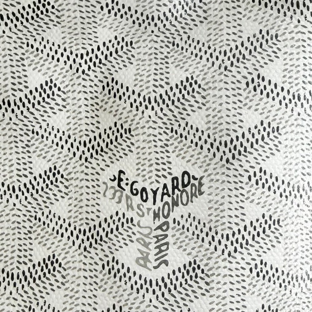【開店SALE】 GOYARD ゴヤール トートバッグ サンルイPM ハンドバッグ ポーチ付き コーティングキャンバス レザー ホワイト 白 シルバー金具 レディース【中古品】