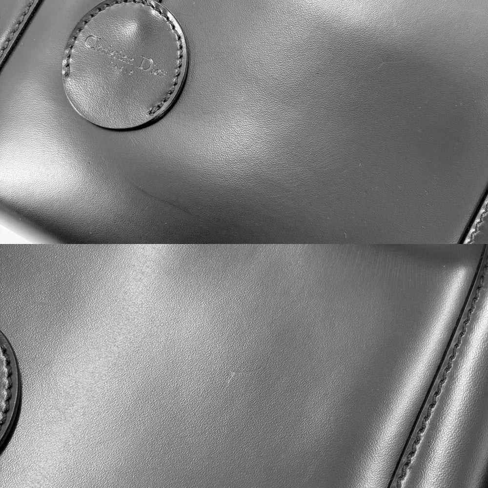Christian Dior クリスチャンディオール ハンドバッグ マリスパール マット 小さめ かばん 鞄 レザー ブラック 黒 ガンメタル金具 レディース【中古品】