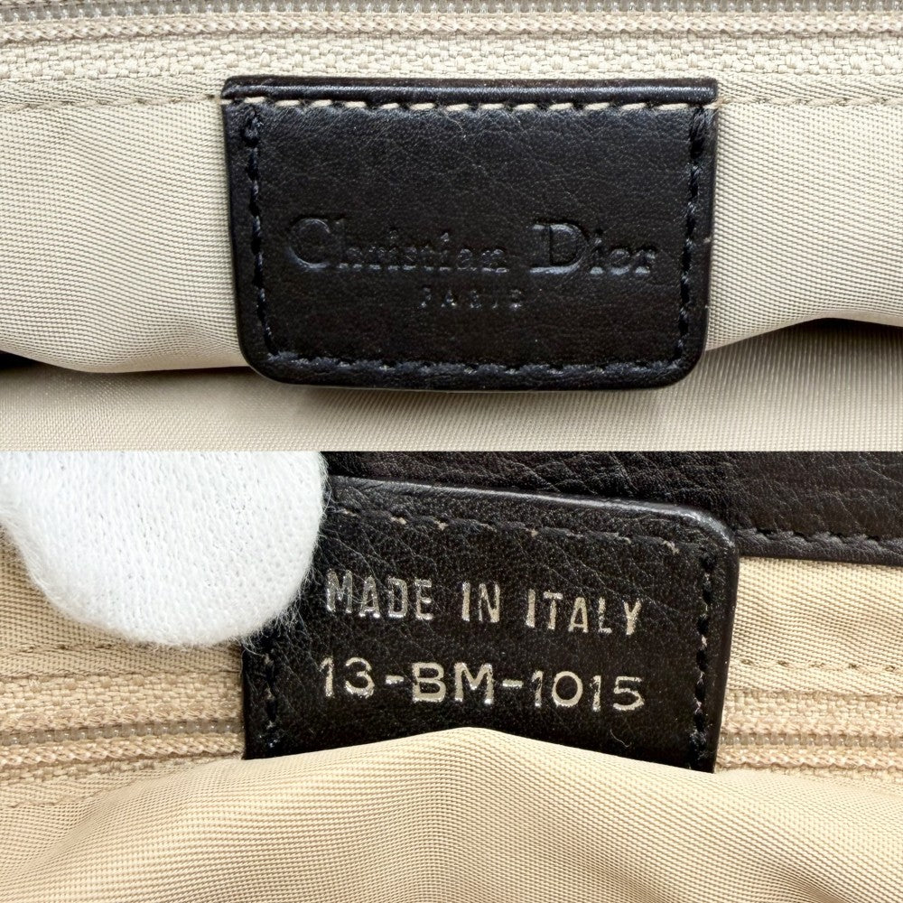 Christian Dior クリスチャンディオール ハンドバッグ ストリートシック トロッター キャンバス レザー ブラウン 茶 ベージュ シルバー金具 レディース【中古品】