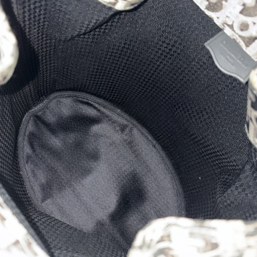 Christian Dior クリスチャンディオール ショルダーバッグ トロッター 巾着 ゴールド系 ブラック 黒 ゴールド金具 レディース【中古品】
