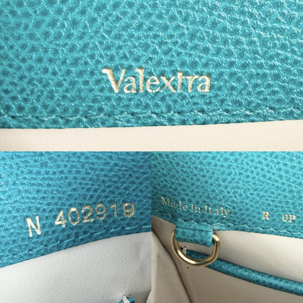 Valextra ヴァレクストラ ハンドバッグ バビラ ミニ ミニバッグ 小さめ レザー グリーン系 ゴールド金具 レディース【中古品】