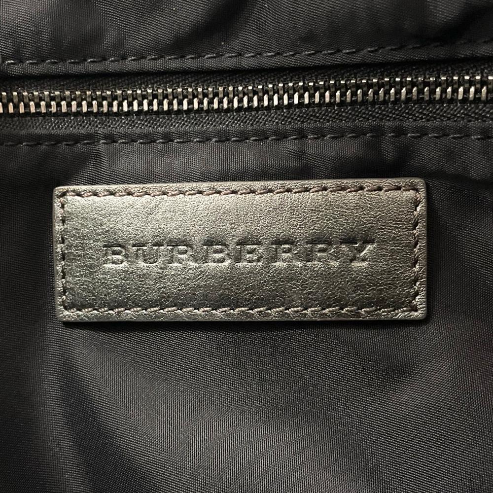 BURBERRY バーバリー ハンドバッグ 2WAY ショウダーバッグ コットン ポリエステル ナイロン ポリウレタン グリッタースモーク シルバー金具 レディース【中古品】