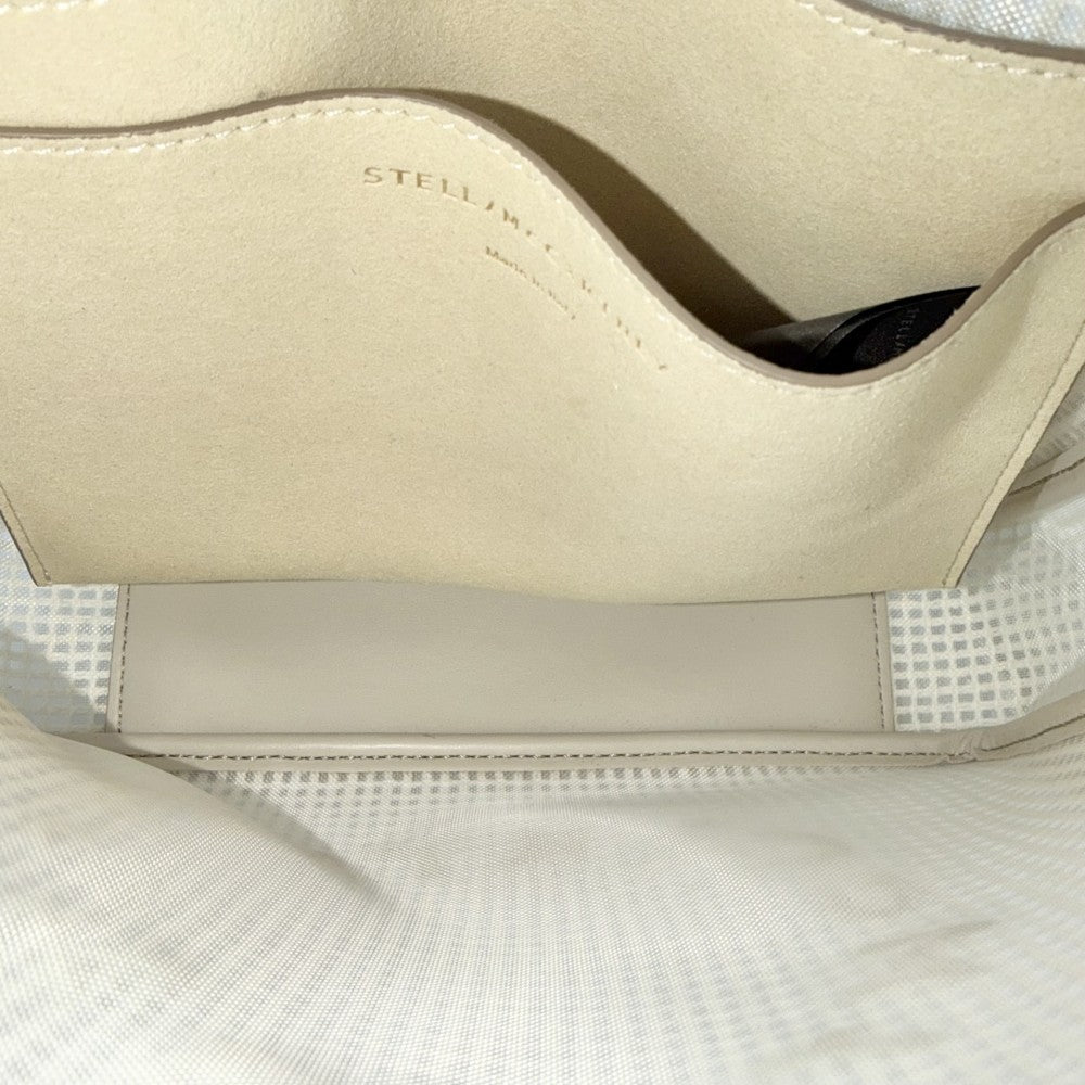 Stella McCartney ステラマッカートニー ショルダーバッグ ステラロゴ ミニクロスボディバッグ メッシュ 700073 コットン ポリエステル ナイロン ホワイト 白 シルバー金具 レディース【中古品】