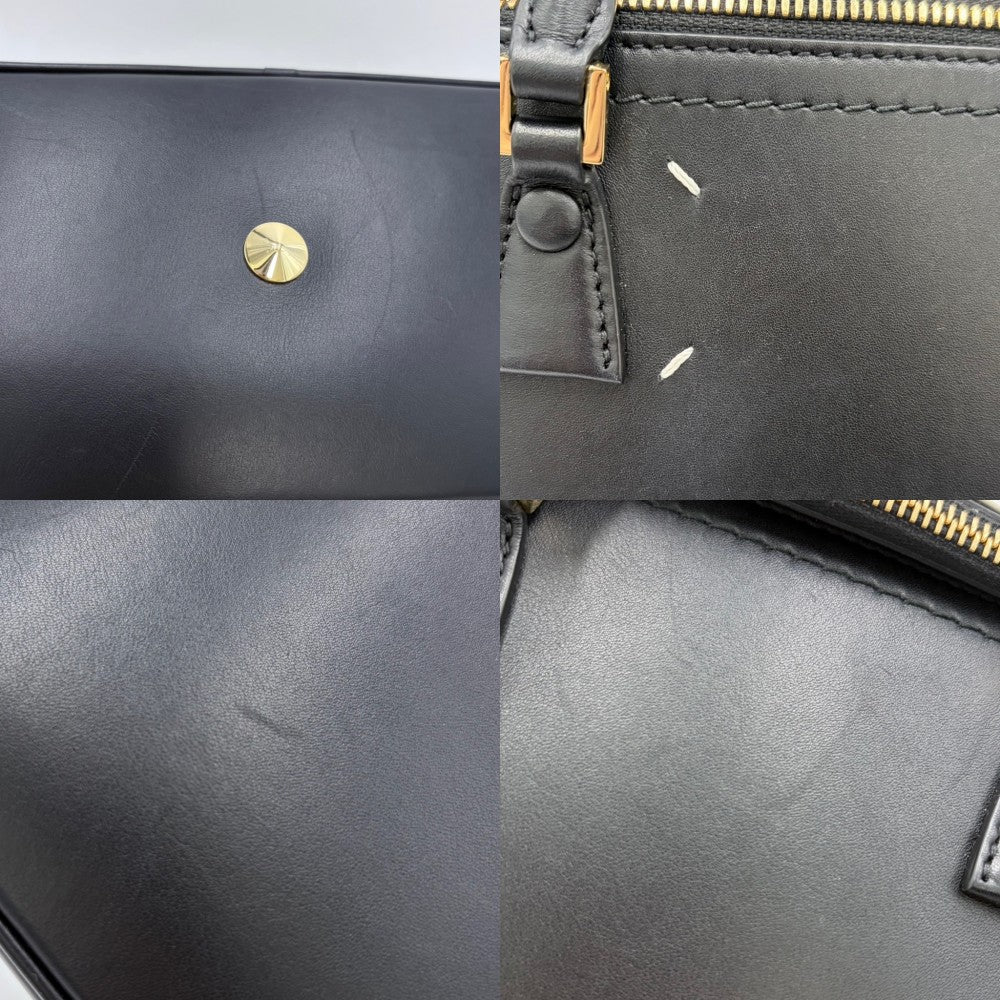 MARTIN MARGIELA マルタンマルジェラ 2WAY 5AC ミニ ハンドバッグ ショルダーバッグ MAISON MARGIELA メゾンマルジェラ レザー ブラック 黒 ゴールド金具 レディース【中古品】