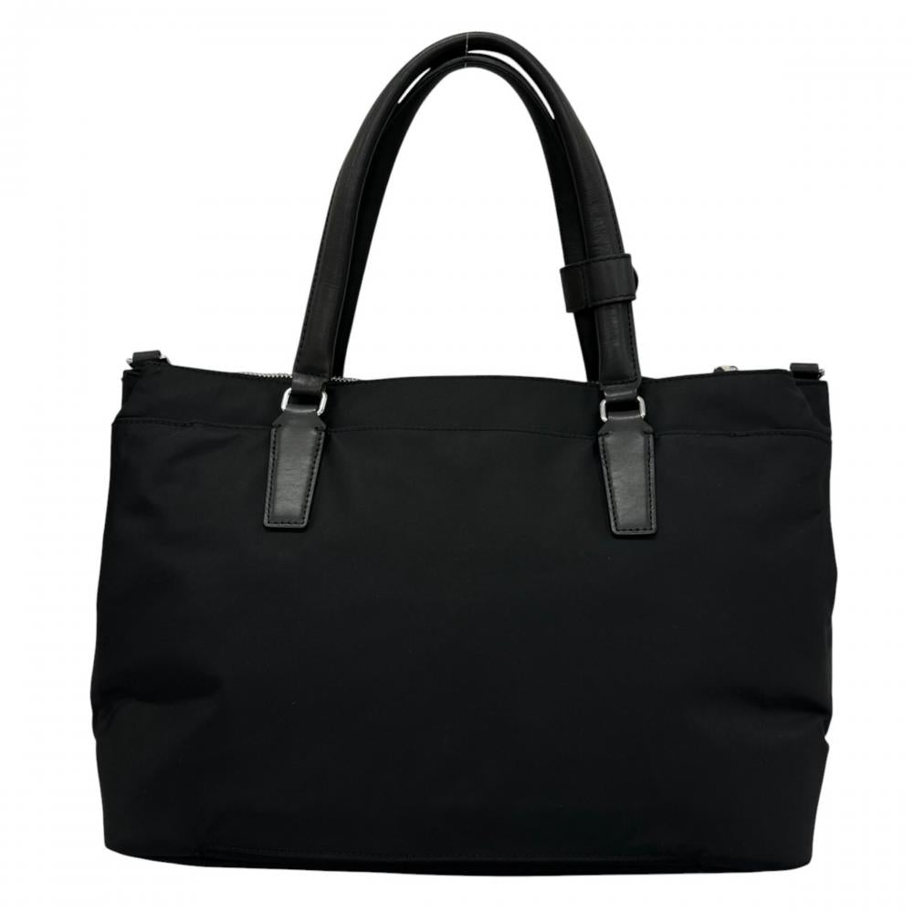 TUMI トゥミ 2WAY ショルダーバッグ トートバッグ ビジネスバッグ ナイロン ブラック 黒 シルバー金具 レディース【中古品】